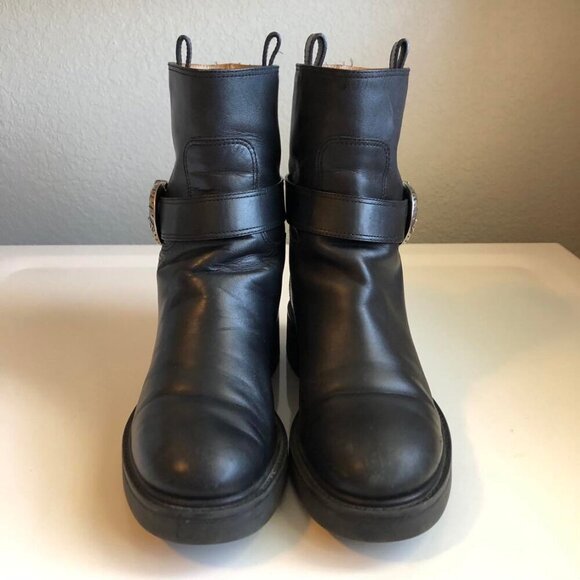 GUCCI Dionysus Tiger Buckle Ankle Boots Black Leather SZ 6 MSRP $980 - Picture 6 of 11